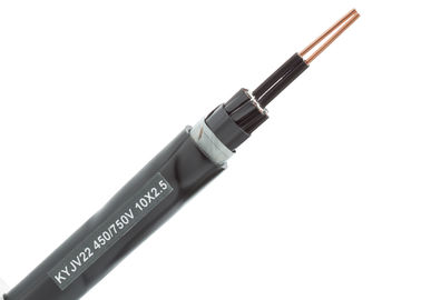 XLPEの絶縁材のおおわれる適用範囲が広い制御ケーブルの屋内使用KYJV22タイプ ポリ塩化ビニール