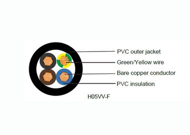 300/500のV H05VV-Fの適用範囲が広い多中心の電線及びケーブルの家庭用電化製品のための銅ケーブル